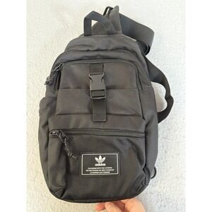 Adidas Originals Black Crossbody Sling Backpack Small Travel Bag Unisex